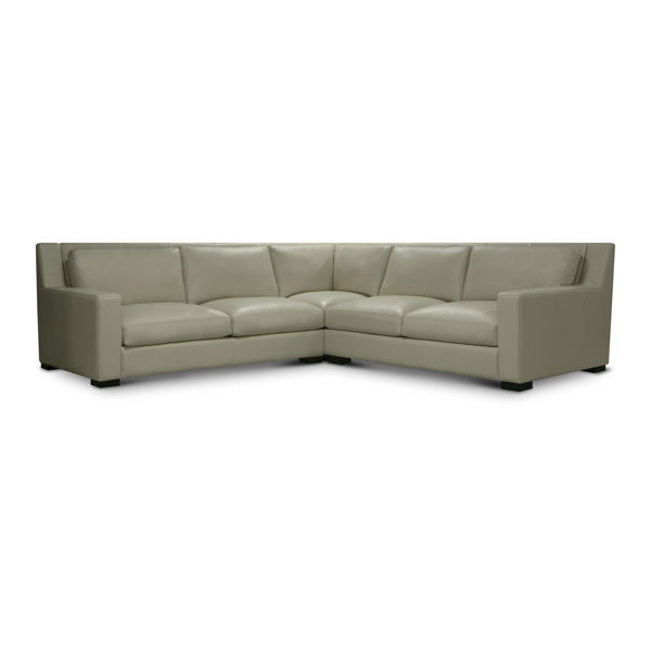 Hello Sofa Home 121.5" Wide Genuine Leather Right Hand Facing Corner Sectional Wayfair